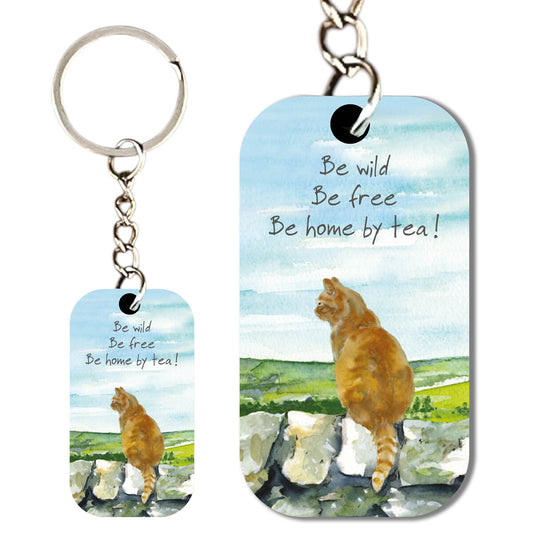 Ginger Cat Keyring - by Little Dog Laughed