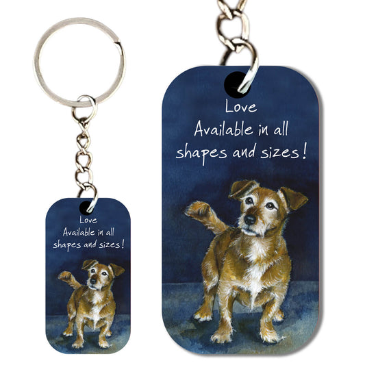 Scruffy Terrier Keyring - by Little Dog Laughed