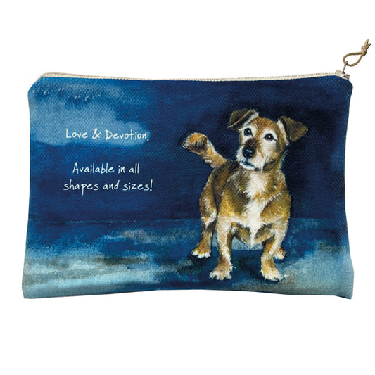 Rescue Terrier 'Love & Devotion' Zip Purse - by Little Dog Laughed