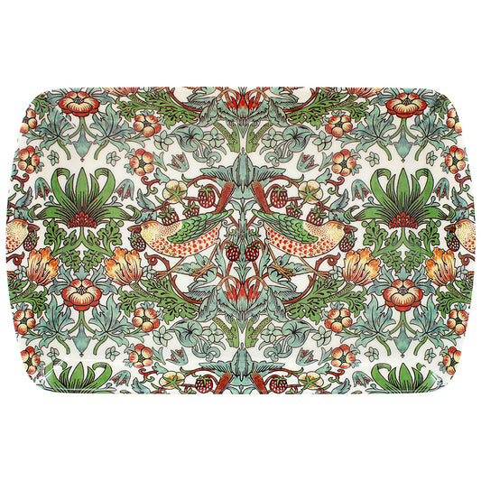 William Morris Strawberry Thief Tray (Small) in White