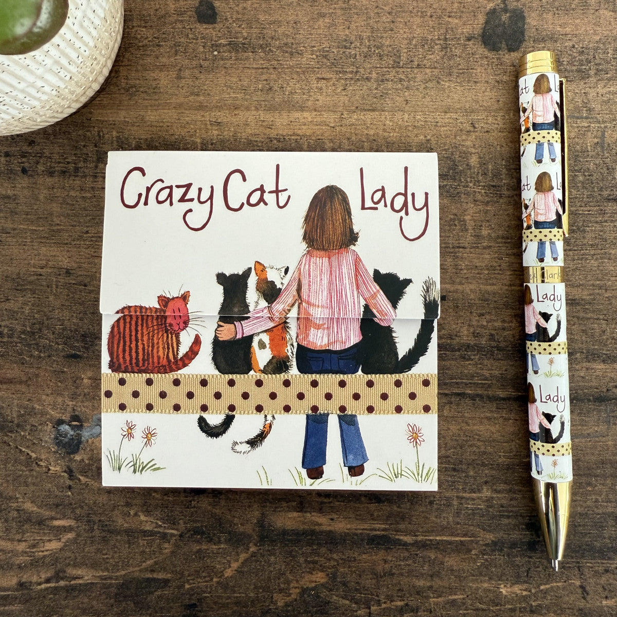 Crazy Cat Lady Mini Magnetic Notepad - by Alex Clark
