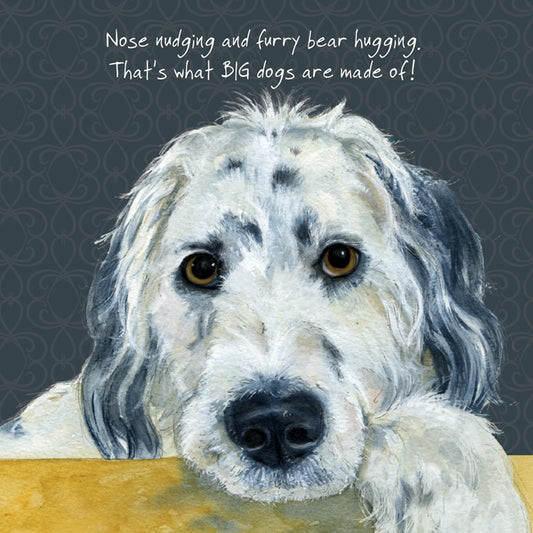 Dalmation Lurcher 'Nose Nudging' Greeting Card