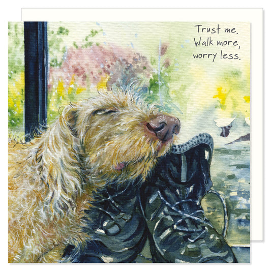 Vizsla 'Trust me, Walk more' Greeting Card