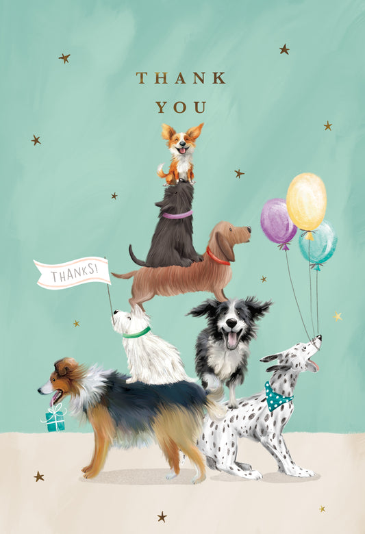 Dog Tower Thank you card (pack of 5)