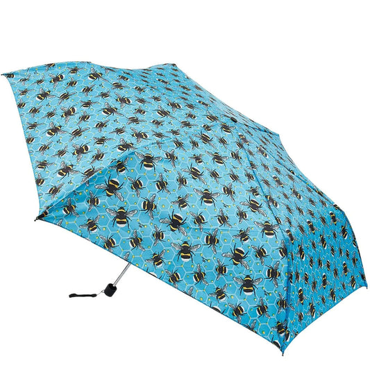 Eco Chic Foldable Mini Bee umbrella - Blue