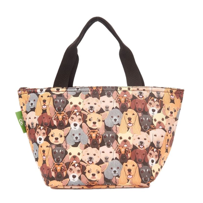Brown Recycled Lunch Bag - Dogs