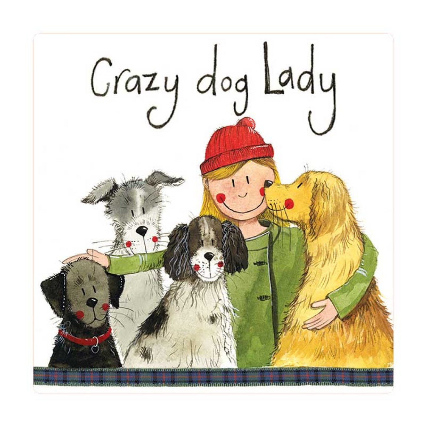 Crazy Dog Lady Fridge Magnet - by Alex Clark