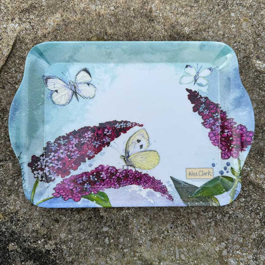 Butterflies & Buddleia - Small Tray - by Alex Clark