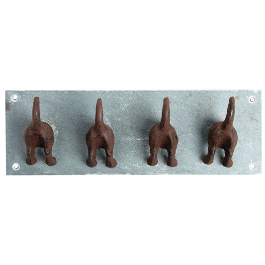 Slate & Cast Iron Dog Hooks