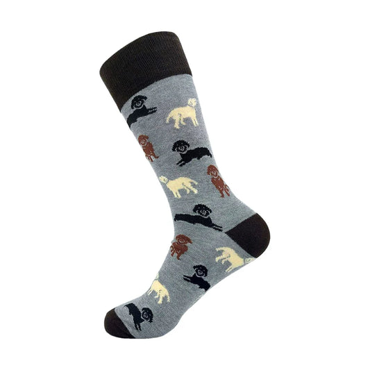 Dog Bamboo Socks - Grey Size 6-11