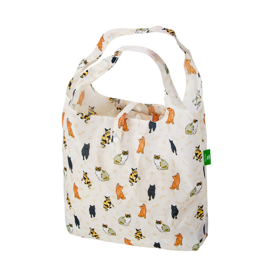 Eco Chic Foldable Shopper - Beloved White Cats