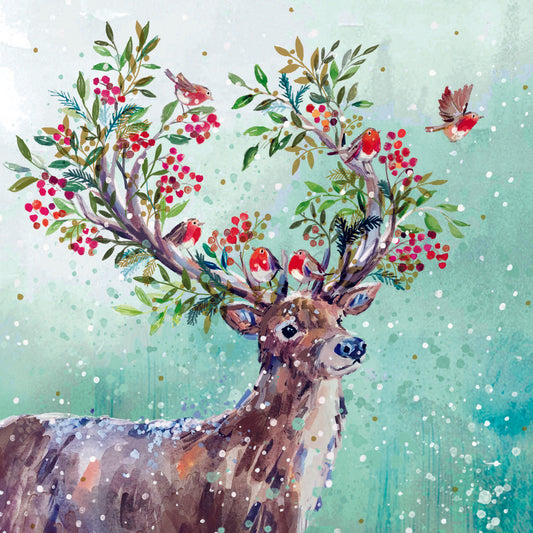 Christmas Cards Pack of 10 - Festive Deer