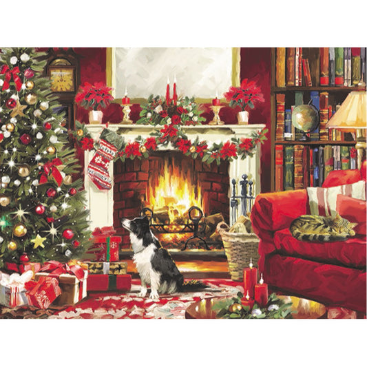 Christmas Cards Pack of 10 - Fireside Collie