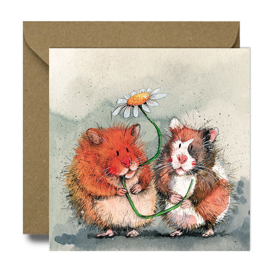 Ginger & Patch Greeting Card - by Alex Clark