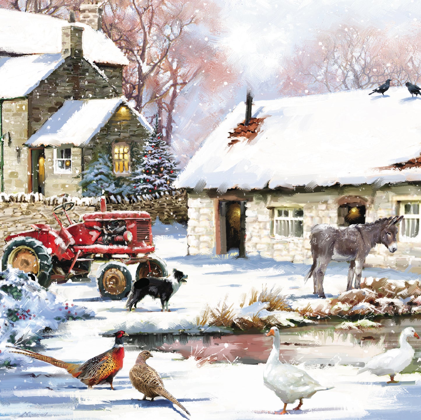 Christmas Cards Pack of 10 - Winter on the Farm