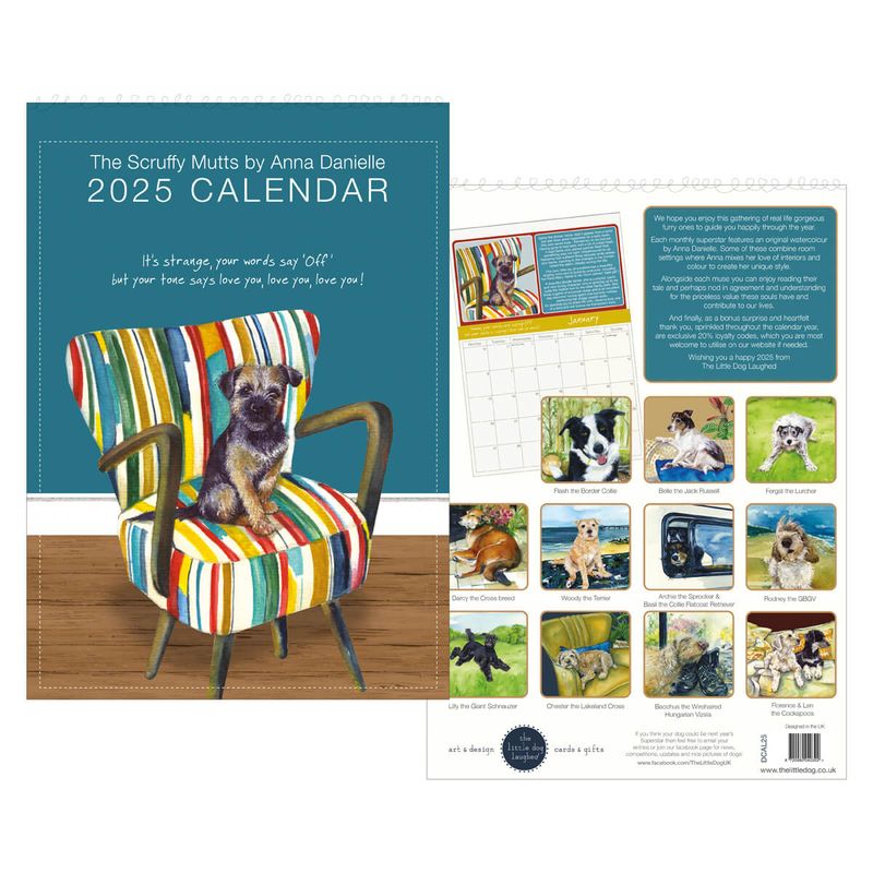 Animal Charity Scruffy Mutts 2025 Calendar National Animal Welfare