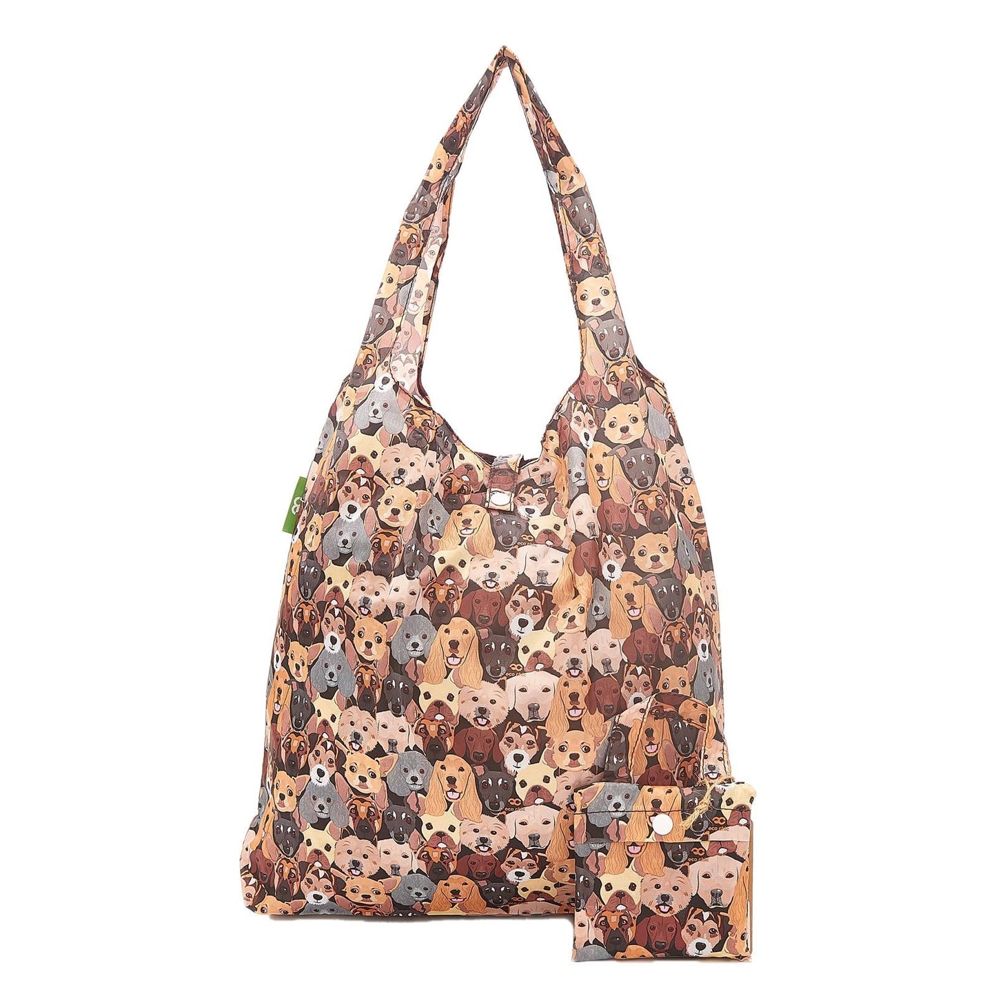 Dogs Foldable Shopper - Brown