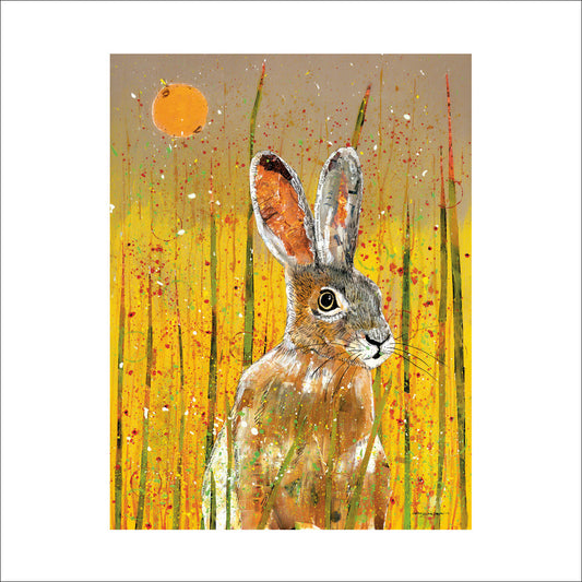 Hare in Poppies Greeting Card - Eco Friendly Co.