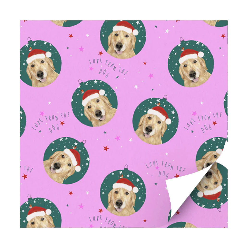 Love from The Dog Christmas Wrapping Paper