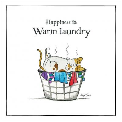 Happiness Is Warm Laundry Greeting Card