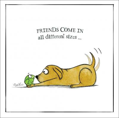 Friends Come In All Different Sizes Greeting Card