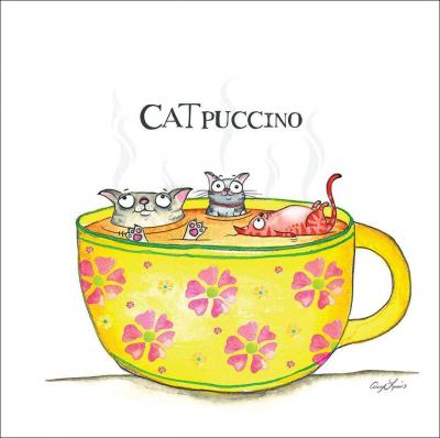 Catpuccino Greeting Card