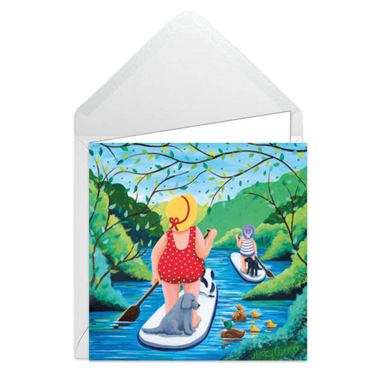 Up the Creek Dog Greeting Card - Eco Friendly Co.